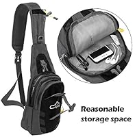 YEVIOR Outdoor Sports Cycling Water Repellent Chest Pack, Lightweight Backpack for Kid/Man/Women Black
