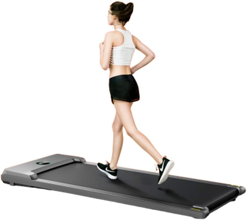 Treadmills Flat Home Small Indoor Fitness Equipment Ultra-quiet And Convenient Walking Machine, Bearing About 120kg (Color : Gray, Size : 125 * 50 * 10cm)