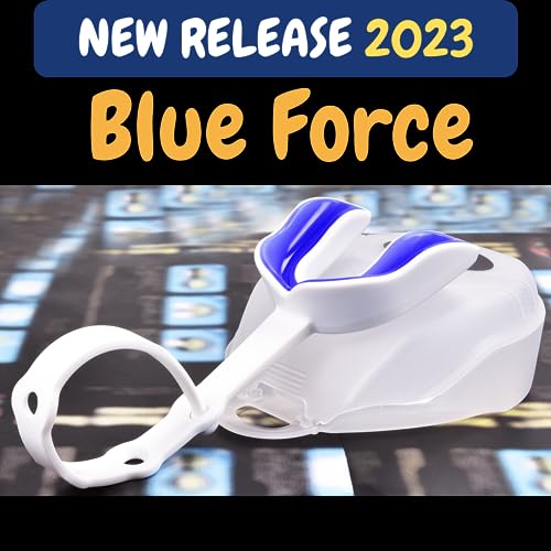 Oral Mart Strapped Youth Mouth Guard for Kids (White/Blue) Sports