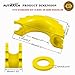 AUTMATCH Pack of 2 D-Ring Shackle Isolators Washers Kit 2 Rubber Shackle Isolators and 4 Washers Fits 3/4 Inch Shackle Gear Design Rattling Protection Shackle Cover Yellow