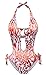 Eomenie Women's One-Piece Padding Slim Swimsuit Bathing Suit Swimwear (L/US:12-14, Orange)