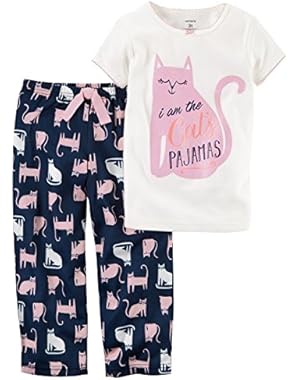Toddler Girls' 2-Piece Cotton & Jersey PJs 353G098, White, 2T