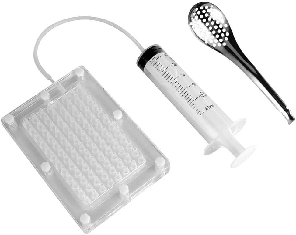 Caviar Maker Caviar Maker Molecular Gourmet Kit 96-well Caviar Maker Tool Kit for molecular gourmet Colander set Removable and easy to clean-caviar box spherical