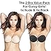 Holly O OOlala Round Bra 2-Pack Backless Strapless Sticky Bra For D DD Cup
