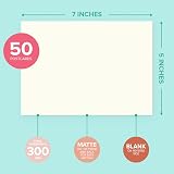 Sweetzer & Orange 300gsm Postcard Paper 5x7 Blank Front Back 50 Pack view 2