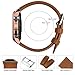 Compatible Samsung Galaxy 46mm/Gear S3 Frontier/Classic Watch Bands, Fullmosa Quick Release Leather Watch Band for Gear S3 Bands/Moto 360 2nd Gen 46mm 22mm Watch Band, Brown + Silver Buckle
