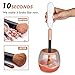 TailaiMei Makeup Brush Cleaner, Auto Electric Makeup Brushes Cleaning to Clean and Dry Makeup Brushes in 360 Rotation with 8 Rubber Collars in Seconds