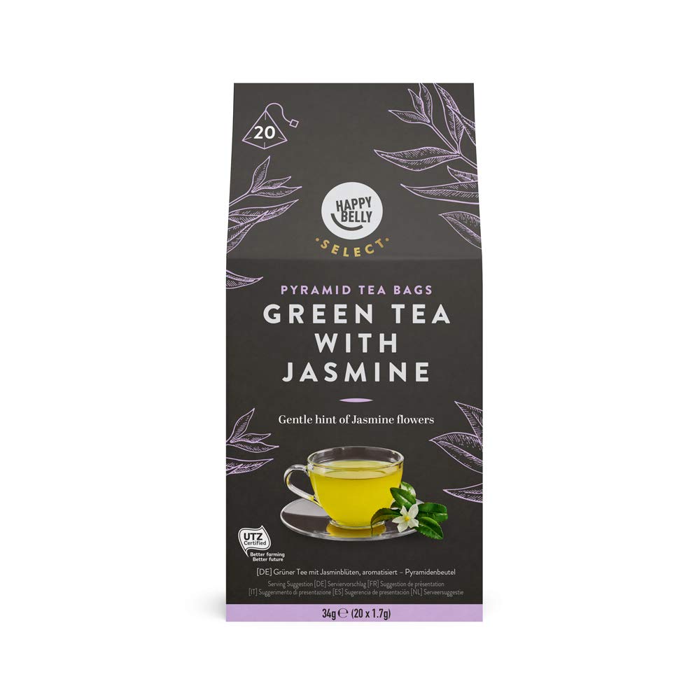 Amazon Brand - Happy Belly Select Green Tea with Jasmine 1x20 tea pyramides