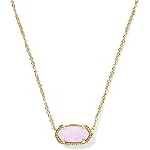 Kendra Scott, Womens, Elisa Necklace, Gold Blush Pink Opal, One Size