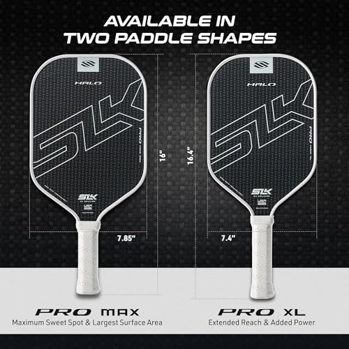 Selkirk Sport SLK Halo Raw Carbon Fiber Pickleball Paddle | Designed in The USA | Choose The T700 Raw Carbon Fiber Power, 18k Ultraweave Control, or Aramid Fiber Linkweave Thermoformed Pro