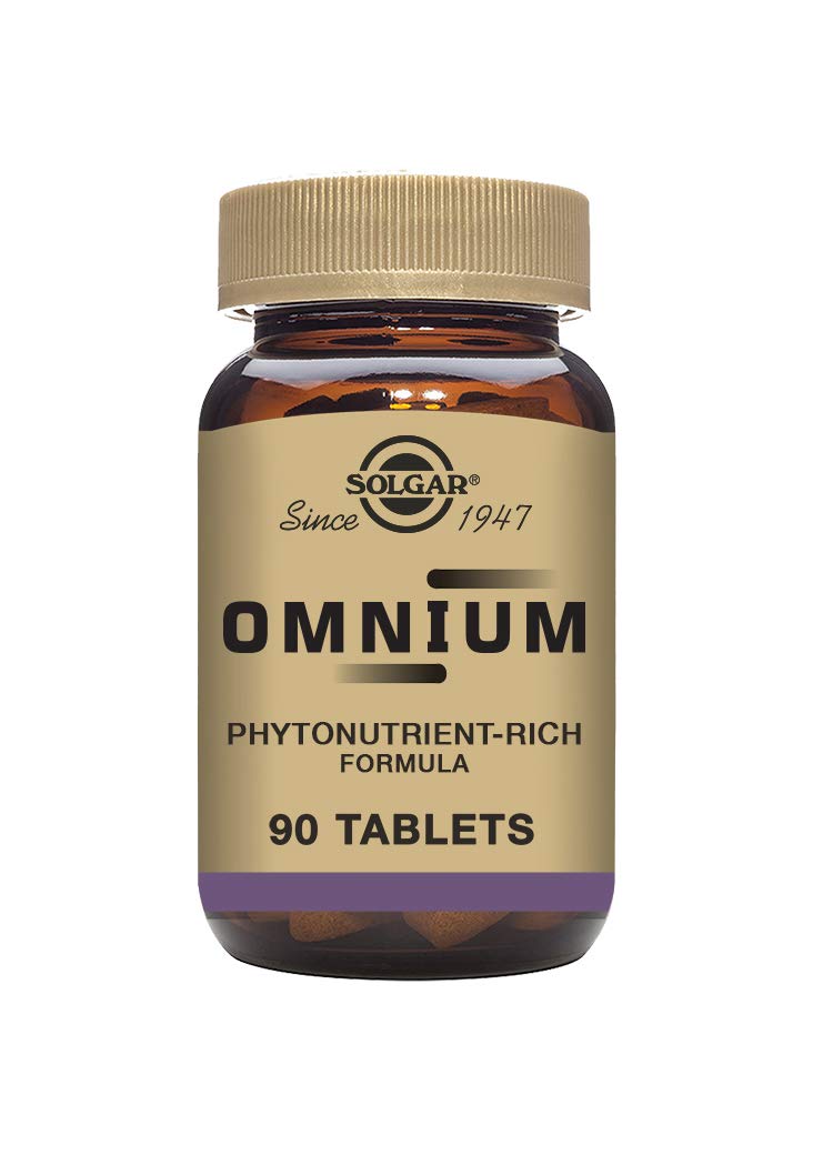 Solgar Omnium Tablets - Food Supplement, Pack of 90 Tablets - 47 Active Ingredients - with N-Acetyl-L-Cysteine, Vitamin A and Flavonoids - Vegan