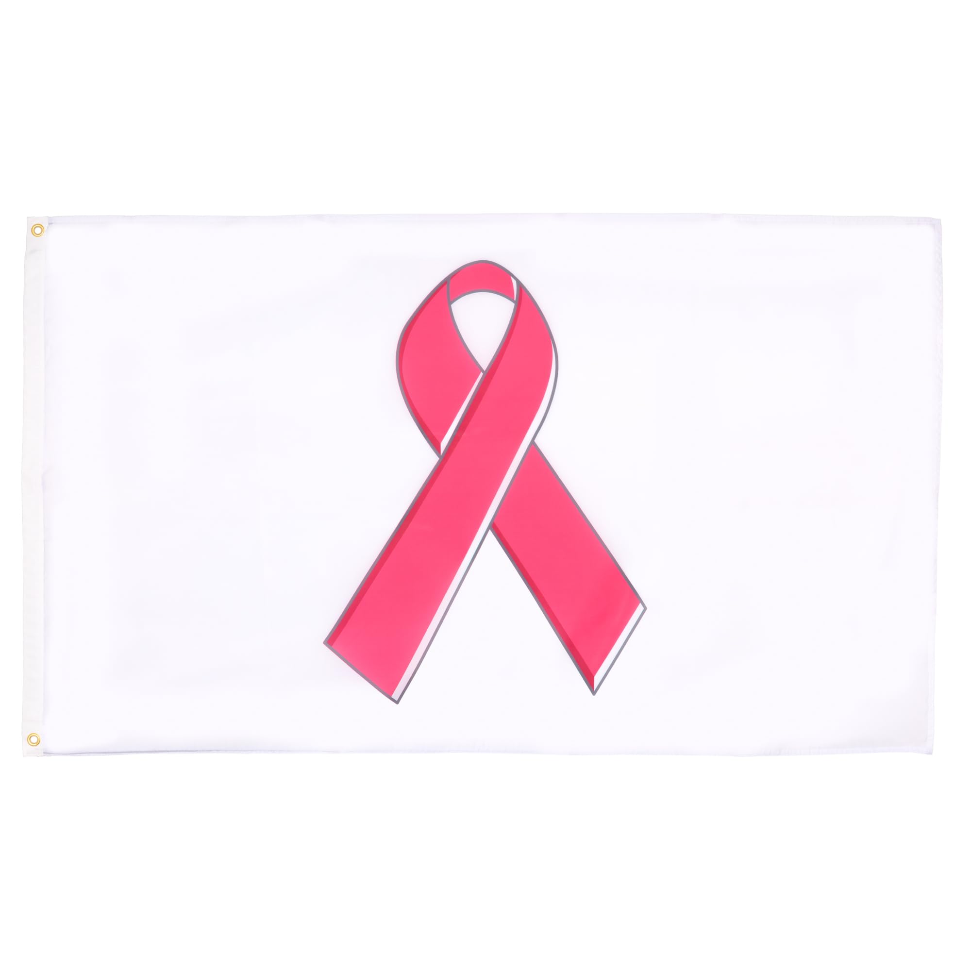 AZ FLAG - Pink Ribbon Flag - 3x5 Ft - 100D Polyester Breast Cancer Banner with Two Metal Grommets - Fade Resistant - Vivid Colors - 3' x 5' Feet - 150x90 Cm
