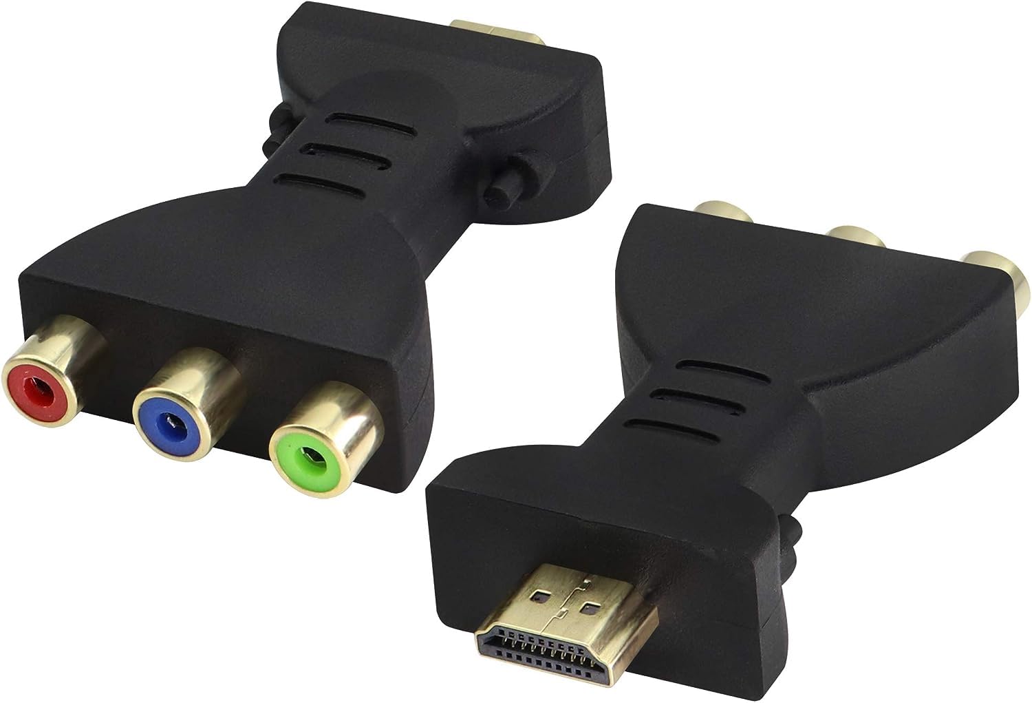 zdyCGTime 2 pcs HDMI RCA Audio and video adapter,1080P 3 Way Splitter Digital Signal AV HDMI to 3 RCA Audio Adapter Interface converter,Suitable for PC, HDTV, DVD, projector, etc.