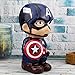 Superhero Piggy Money Box Spider-Man Batman Iron Man Captain America Coin Bank for Kids Children Birthday with Box (Captain America-A)
