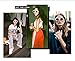 Clout Goggles Retro Vintage Oval Kurt Cobain Inspired Sunglasses Thick Frame Round Lens Glasses (White/Checkered/Black/Red, 51)