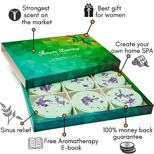 Cleverfy Shower Steamers Aromatherapy - Gift Set of 6 Shower Bombs with Essential Oils for Relaxation and Nasal… - Image 2