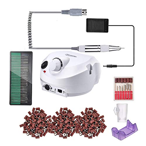 Nail Drill Machine Manicure Kits 30,000RPM with 30 PC Nail Drill Bits Set and 300 PC Sanding Band Nail Art Tools for Manicure Salon