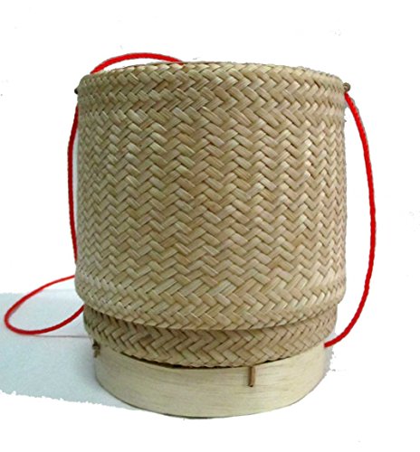 Thai Lao Handmade Sticky Rice Serving Bamboo Basket /5.5
