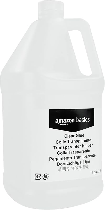 Amazon Basics All Purpose Clear Glue 128 fl oz for Slime Paper Wood Craft