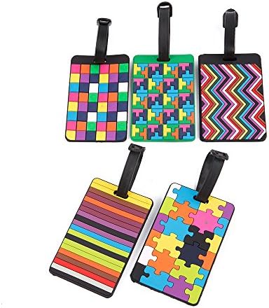 NEWTONE Silicone cuit Luggage Tags Suitcase Travel Bag label set of 5