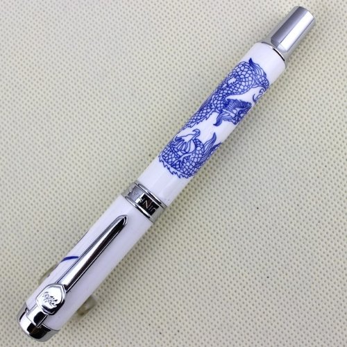 Gullor Advanced Jinhao 950 Roller Ball Pen Blue and White Porcelain Dragon Real Ceramic