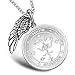 Archangel Michael Sigil Amulet Magic Powers Angel Wing Charm Green Quartz Pendant 18 Inch Necklace