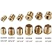 Boeray 2pcs 1/2 Inch NPT Male to 1/4 Inch NPT Female Reducer Brass Pipe Hose Tube Fitting Reducing Hex Head Bushing Adapter Convert