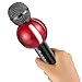 Moresky Karaoke Microphone Bluetooth Speaker Wireless Handheld Mic Campatible for Apple iPhone Android Samsung Smartphone iPad Home KTV Singing, Support Music APP & TF Card
