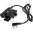 U94 PTT Military Adapter Mobile 2 Pin 7.0mm Plug Push to Talk for Kenwood/Baofeng Radio
