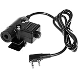 U94 PTT Military Adapter Mobile 2 Pin 7.0mm Plug Push to Talk for Kenwood/Baofeng Radio