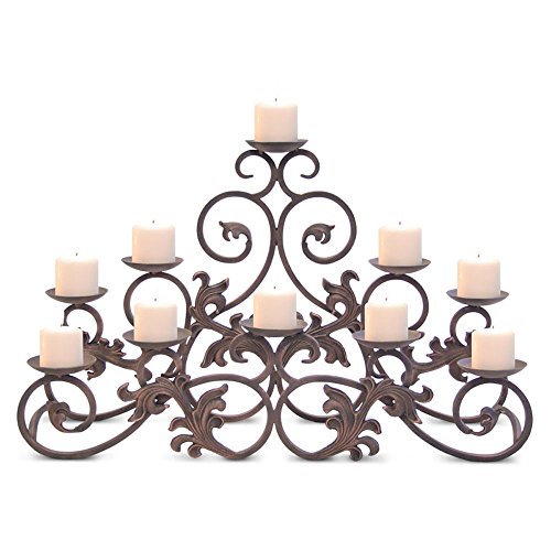 Pilgrim Home and Hearth 17504 Venice Candelabra Candle Holder, Distressed Bronze Pricepulse