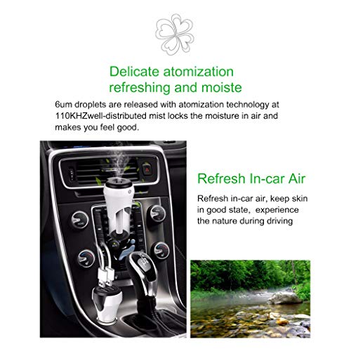 MSOO BC20 5V 1A QC3.0 Second Generation Mini USB Car Air Spray Aroma Humidifier (White)