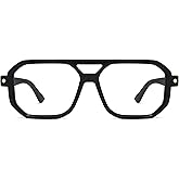 SOJOS Retro Aviator Square Blue Light Blocking Glasses for Women Men,Trendy Computer Frame Eyewear SJ5438