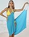 CY Women's Spaghetti Strap Backless Beach Dress Bikini Warp Cover Up(Black)