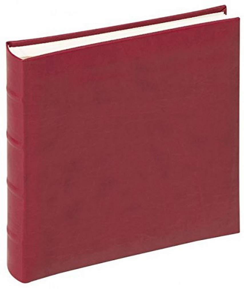 walther design Photo Album wine Red 26 x 25 cm Imitation Leather with Raised Bands, Classic FA-371-R