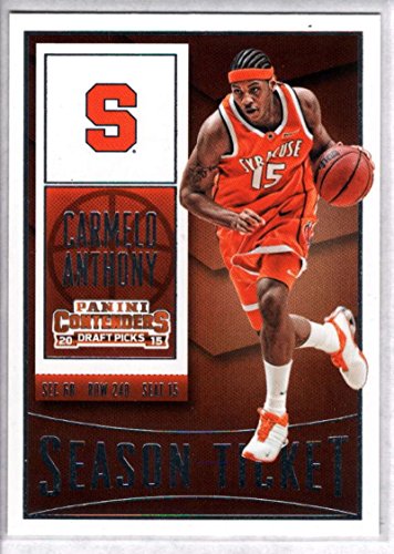 2015-16 Contenders Draft Picks Season Ticket Basketball #15 Carmelo Anthony Syracuse Orange Official NCAA Trading Card made by Panini