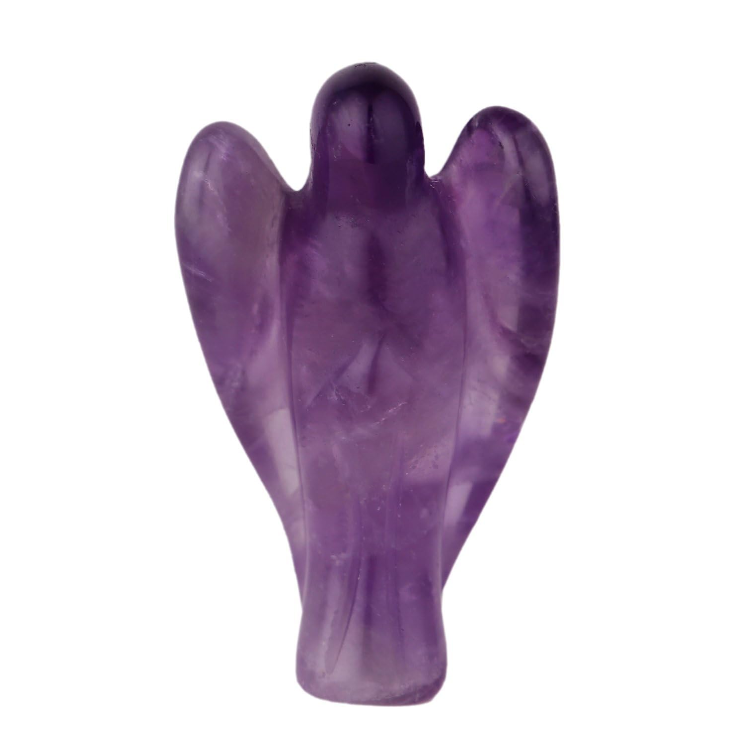 Morella Gemstone Amethyst Angel Good Luck Charm Guardian Angel to take with You 3,5 cm in a Velvet Bag