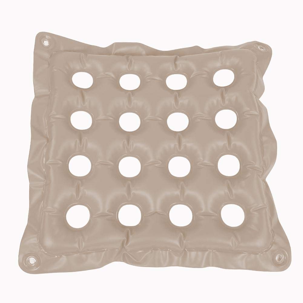 Inflatable Seat Cushion, Mobility Travel Cushion for Wheelchair Office and Long Sitting Comfort, Breathable Lightweight PVC Pad (gray)