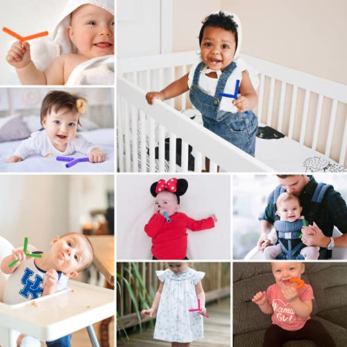 2 Pack Sensory Chew Hollow Teething Tubes, Y Style Teether Toys for