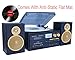 Boytone BT-28SPG 3-Speed Bluetooth Turntable System, Front Loading CD/MP3/Cassette Player, AM/FM Stereo Radio, Aux, SD Slot, USB, Headphone Jack, Wooden Speakers, 110/220 Volt (Gold Limited Edition)thumb 1