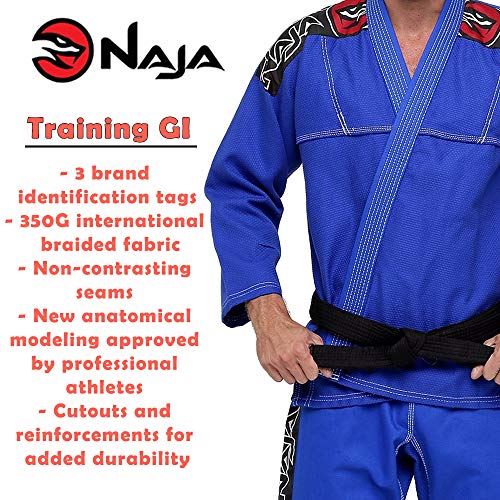image for Naja Pro Grade BJJ Karate Taekwondo Martial Arts Sports Gi, Unisex, Pr