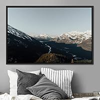 Framed Canvas Wall Art Valley Rivers Group Multicolor Nature Photography Realism Relax/Calm - 16x24 inches