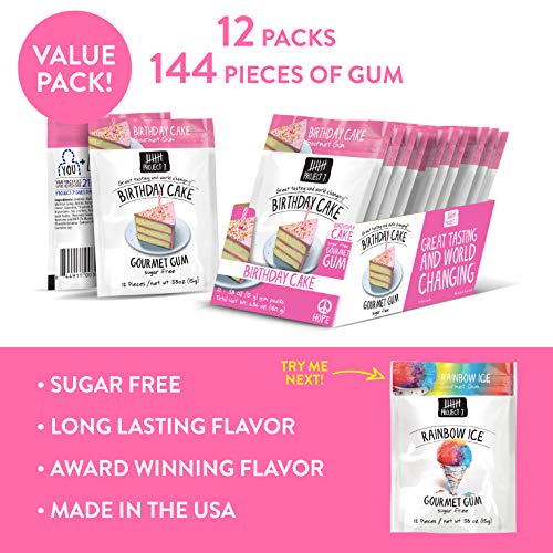 Project 7 Sugar Free Gum Long Lasting Gourmet Bubble Gum Low Carb