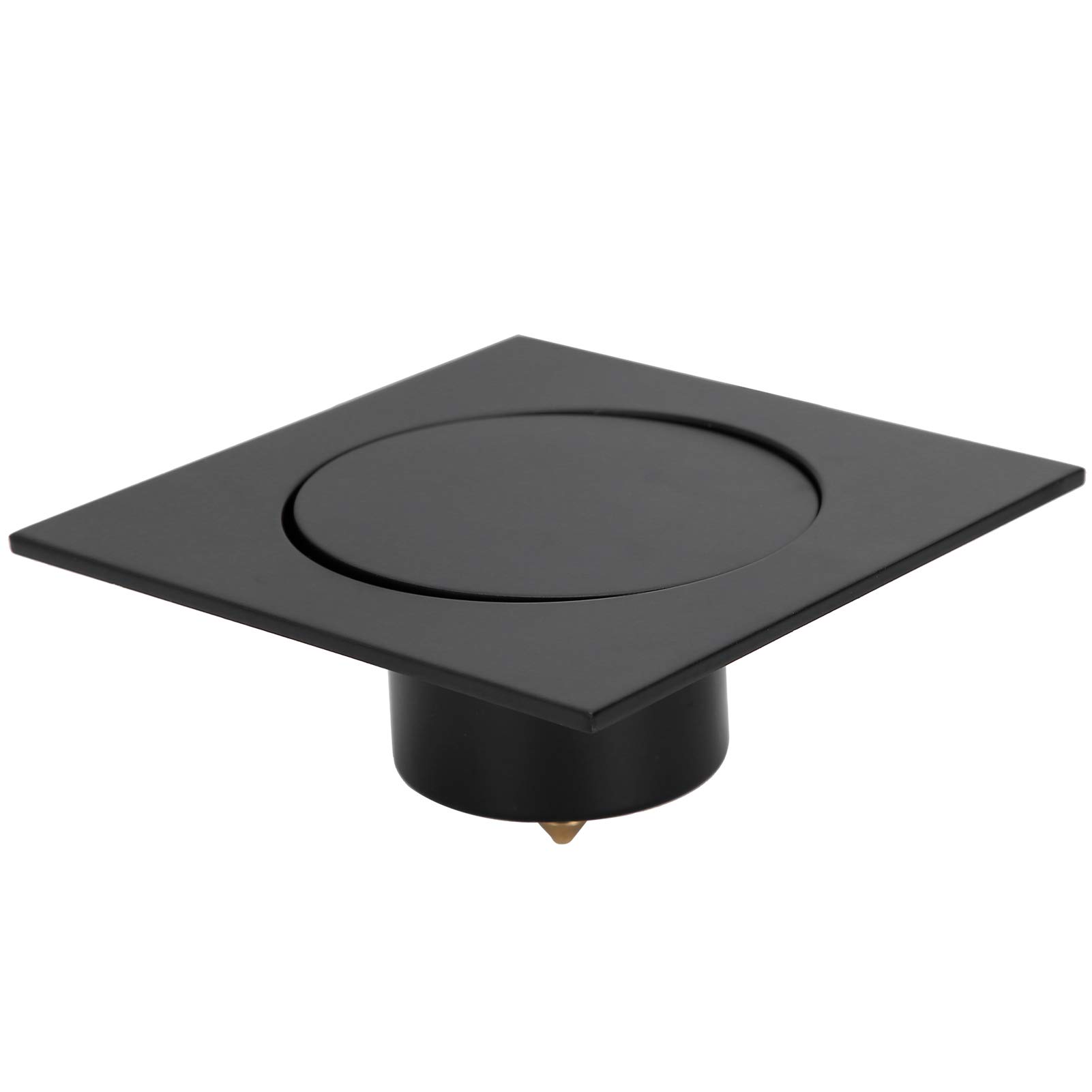 Ejoyous Floor Drain Shower Drain, Square Bathroom Drain Large Floor Water Filter Drainer, for Kitchen Bathroom Washroom Garage Basement Toilet 10 x 10cm(Black floor drain)