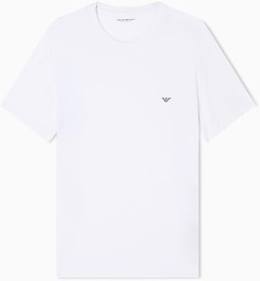 T-Shirt Girocollo da Uomo in Morbido Modal Bianco, vestibilità Aderente M, Bianco, M
