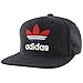 adidas Originals Men's Trefoil Chain Flatbrim Snapback Cap, Heather Navy, One Size