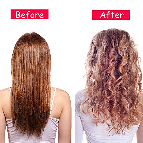Magic Hair Rollers Silicone Curlers for Hair Larger and Small Hair Curlers,No Clip No Heat No Damage to Hair(Pink,40 Pcs)