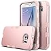 ULAK Galaxy S6 Case, S6 Case, Shock Resistant Hybrid Soft Silicone Hard PC Cover Case for Samsung Galaxy S6, Will NOT Fit S6 Active (Rose Gold)