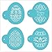 8 Pcs Packed Easter Eggs Cookie Cake Stencil Decorate Mould Fondant Biscuit Tool