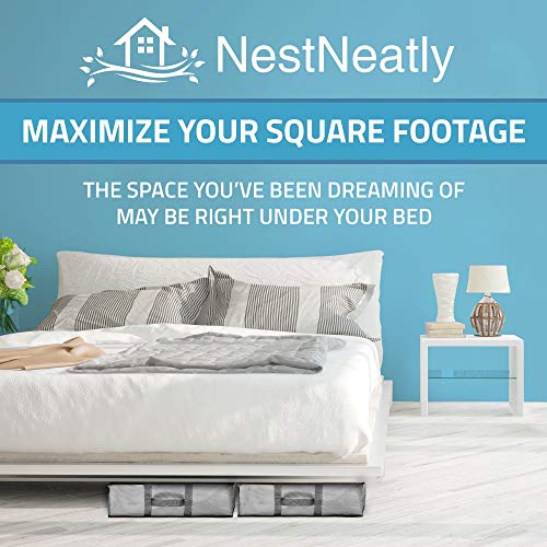 SmartCube Underbed Storage Bag 3 Large Under-the-Bed Storage Bins with Reinforced Handles Foldable Under-Bed Storage… - Image 2